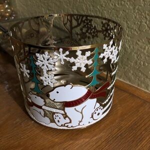 3 wick candle holder Bath & Body Works Polar Bear